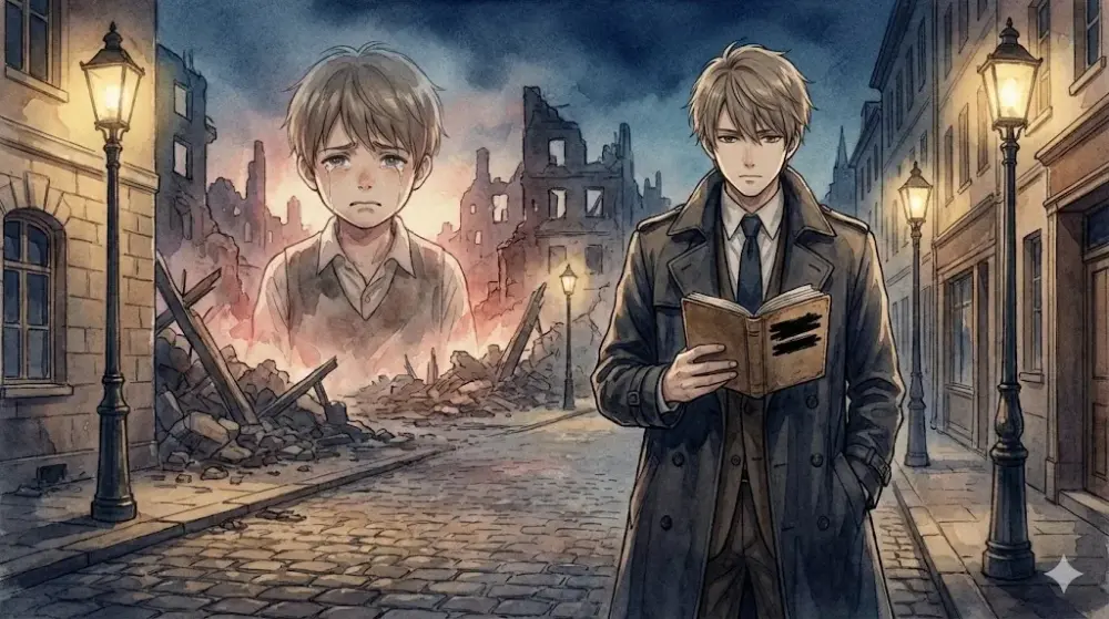戦争の瓦礫と悲しみに立つ少年が、現在のスパイの原点を物語る。