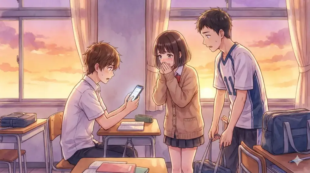 ジャンプフェスタでの完結示唆に涙する千夏と動揺する大喜を描くアオのハコ完結速報