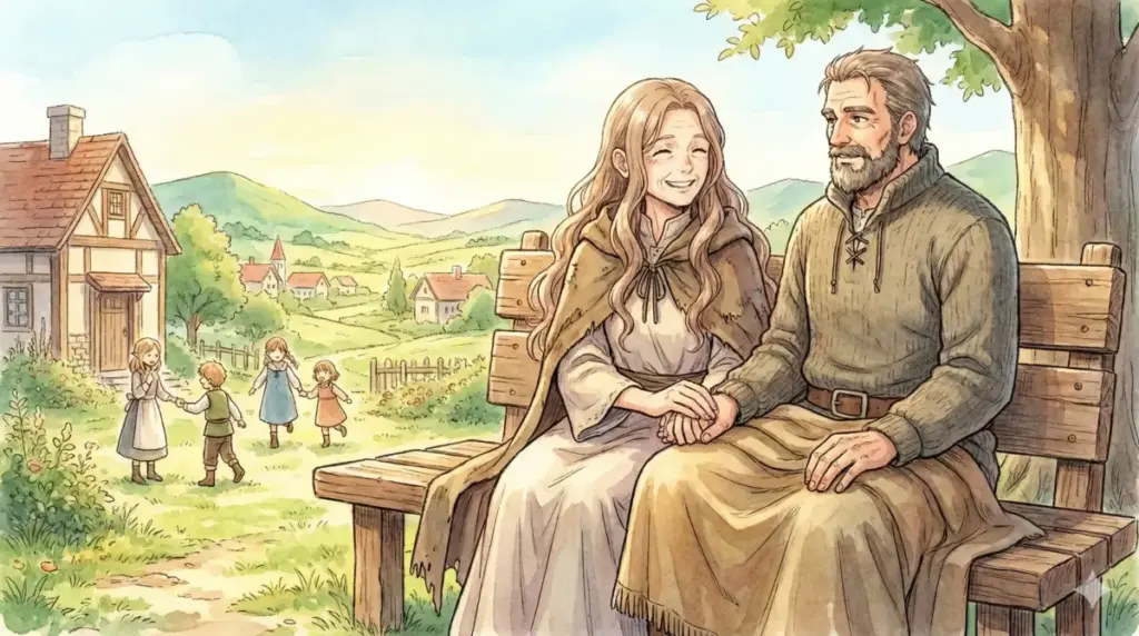 シュタルクと結婚し子や孫に囲まれ幸せな老後を過ごすフェルンの温かな未来予想図と大往生