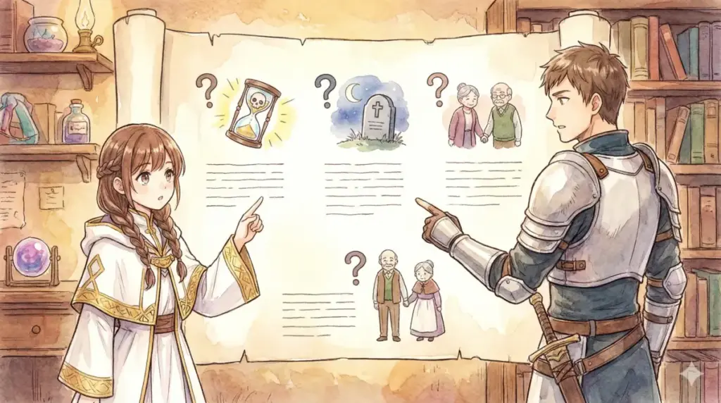 フェルン死亡説の真相や黄金化からの蘇生、アニメEDの墓の謎を解説するFAQ形式の考察図解