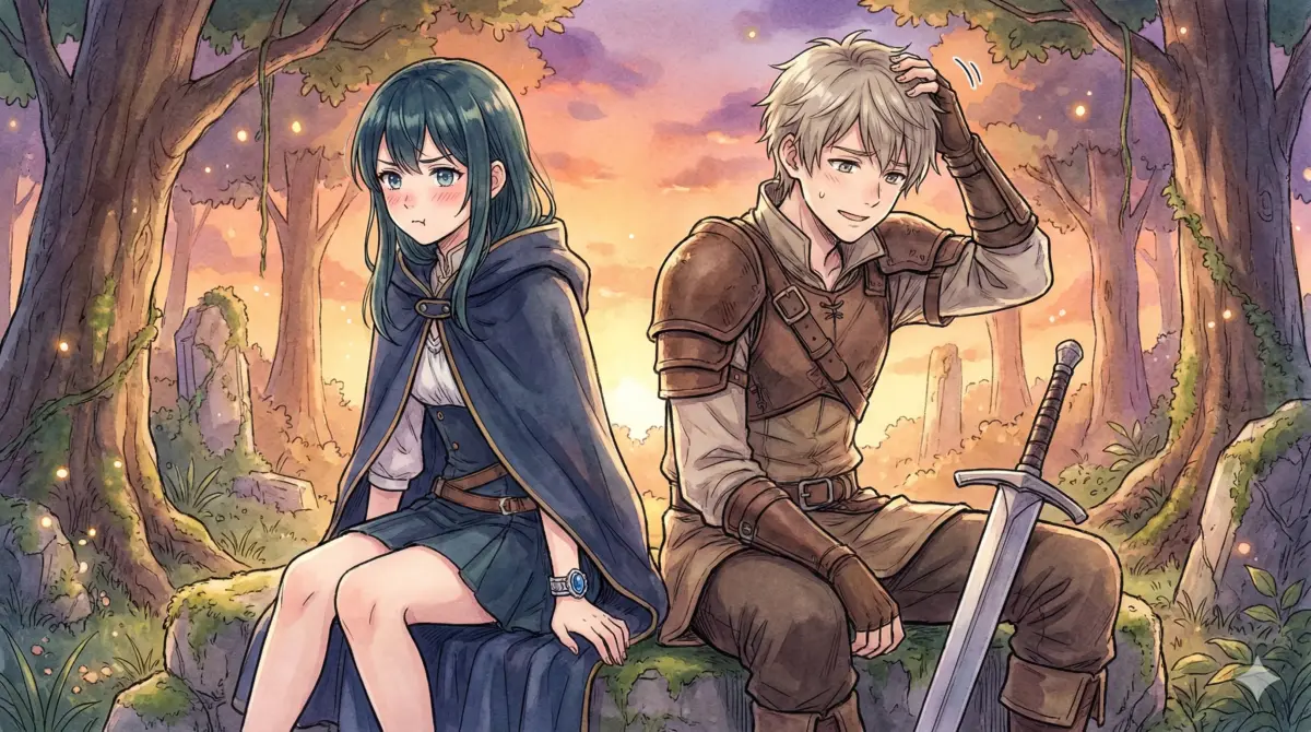 鏡蓮華のブレスレットをつけたフェルンとシュタルクが並ぶ葬送のフリーレン結婚考察アイキャッチ