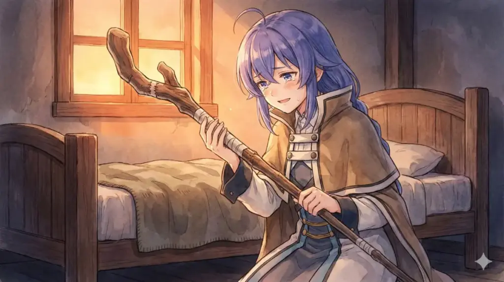 ハイターから託された大切な杖が壊れ、思い出を想い涙を流しながら抱きしめるフェルンの絆