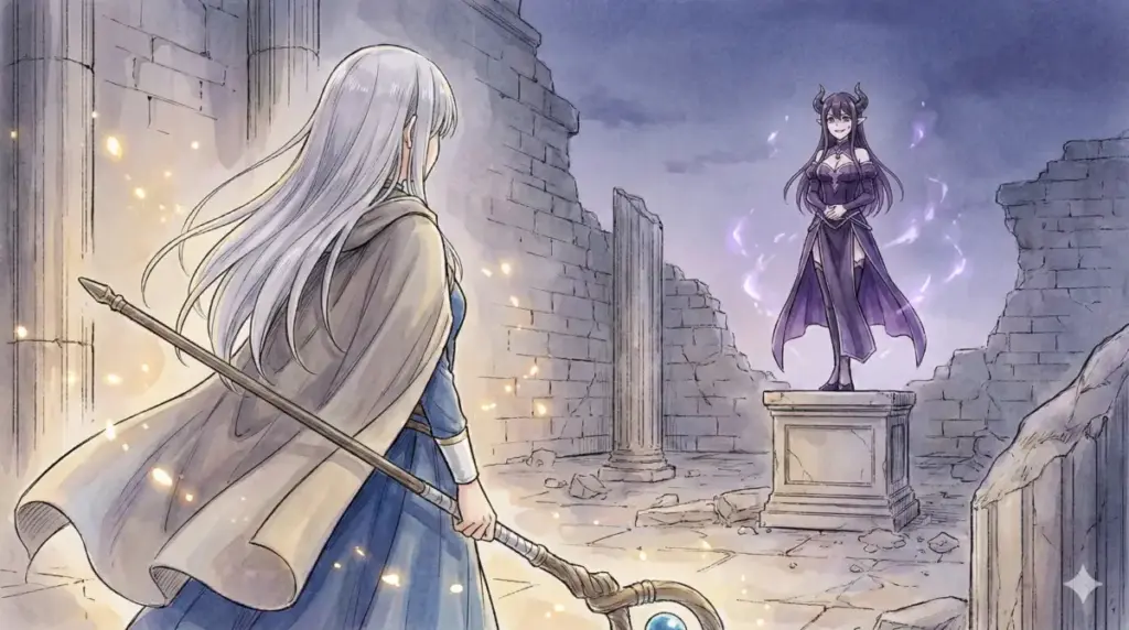 アウラが理解できなかった人の心と死後もフリーレンの中で生き続けるヒンメルの意志との対峙シーン