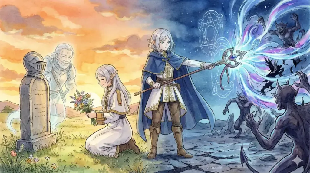 ヒンメルへの葬送の祈りと魔族の処刑人という二重の意味を対比で描くフリーレンの光と影