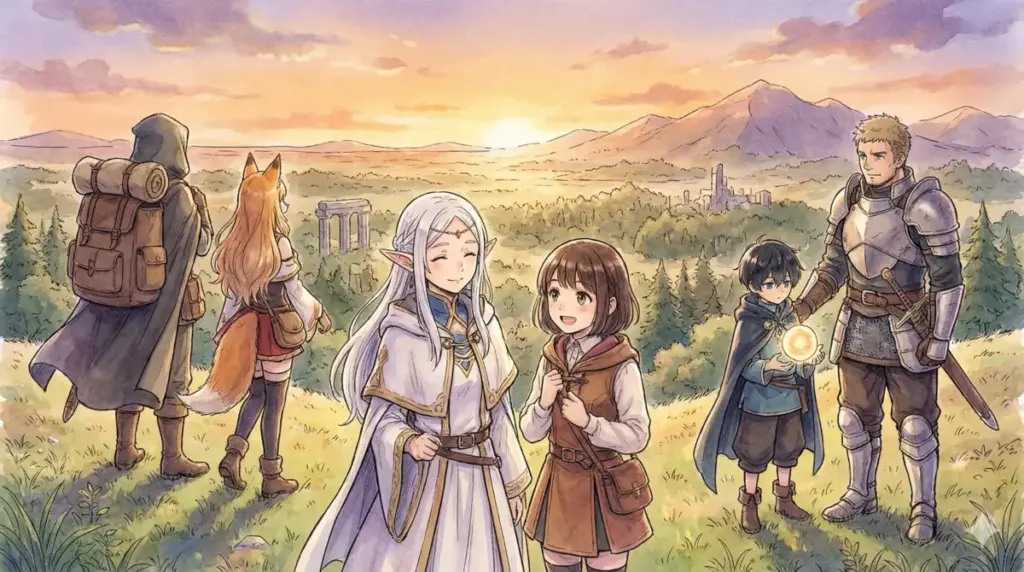 不滅のあなたへ、キノの旅、とんがり帽子のアトリエなど10作品を成分別に数値化した比較チャート