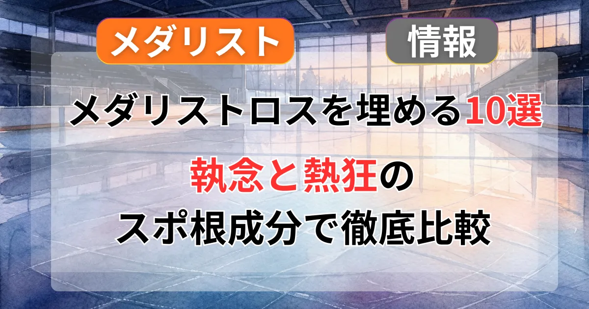 『メダリスト』みたいなアニメ・漫画おすすめ10選！似てる作品を「執念」と「熱狂」のスポ根成分などで分析記事のアイキャッチ画像