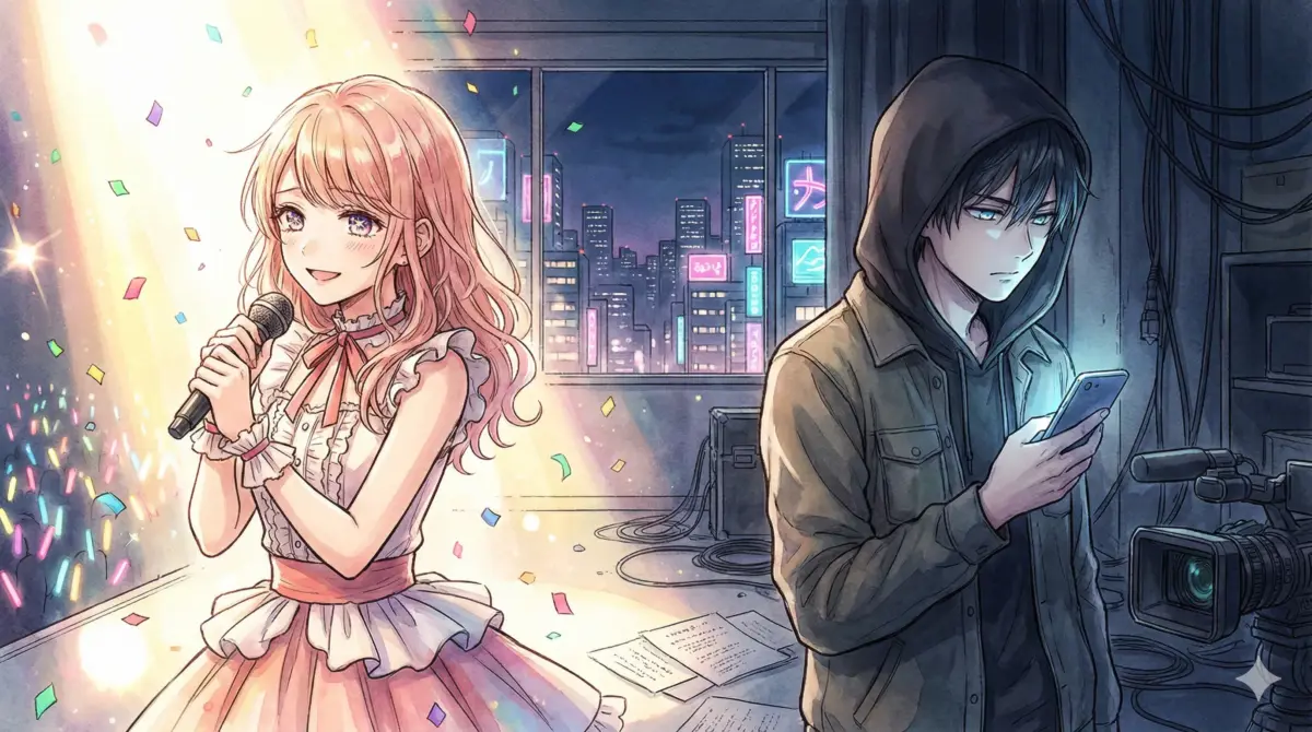 華やかなアイドルと暗闇の少年の対比で描く推しの子類似作品おすすめ記事のアイキャッチ