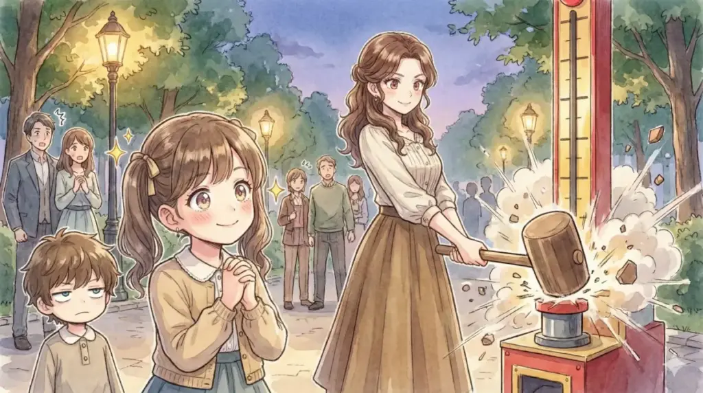 ロイドを射止めるためヨルに弟子入りするベッキー、怪力を見て物理的な強さに憧れる