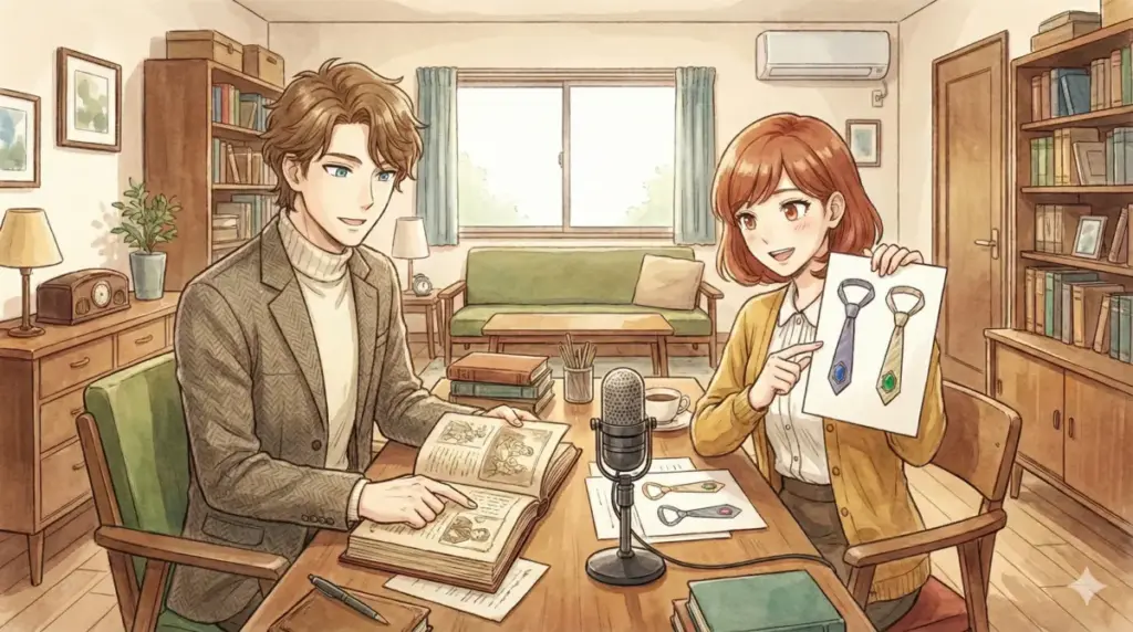 タイピンの罠の仕組みやウィーラーの声優情報などをQ&A形式で解説するスパイファミリー考察イラスト