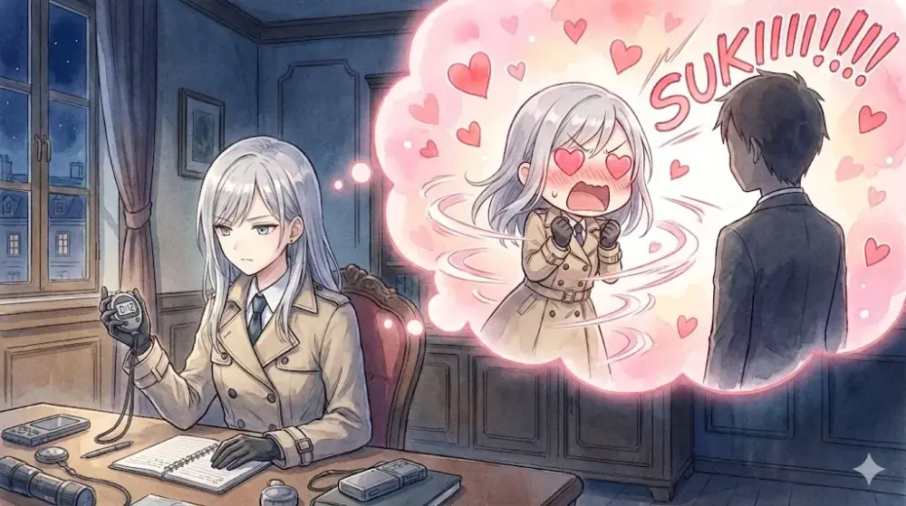 ストップウォッチを持つ冷静な女性と、脳内で愛を叫ぶ激しい妄想