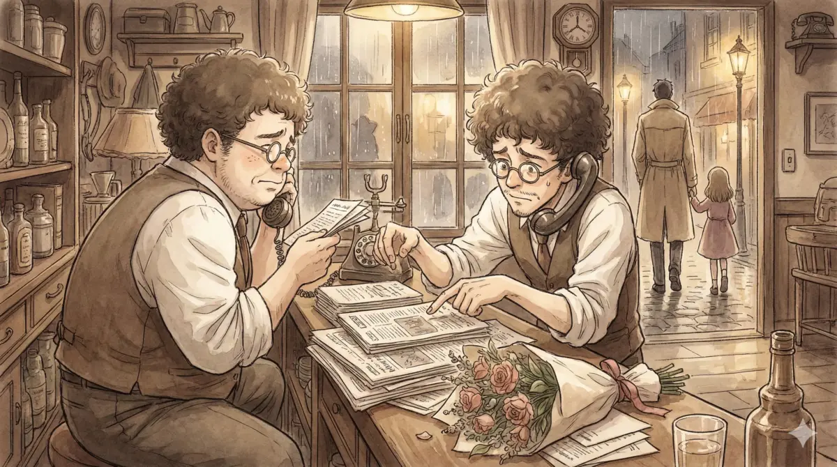 ロイドからの電話に対応しながら、窓の外を行くアーニャらを気にかける「いい人」フランキー