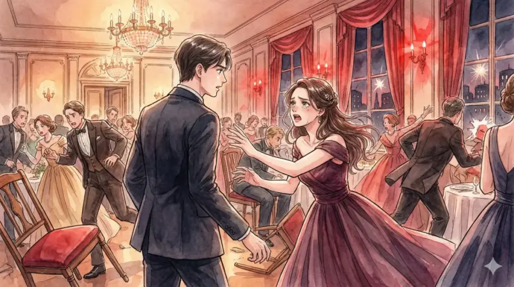 空襲警報により卒業パーティーでの告白が阻まれ離れ離れになる若き二人の悲劇的なすれ違いを描く