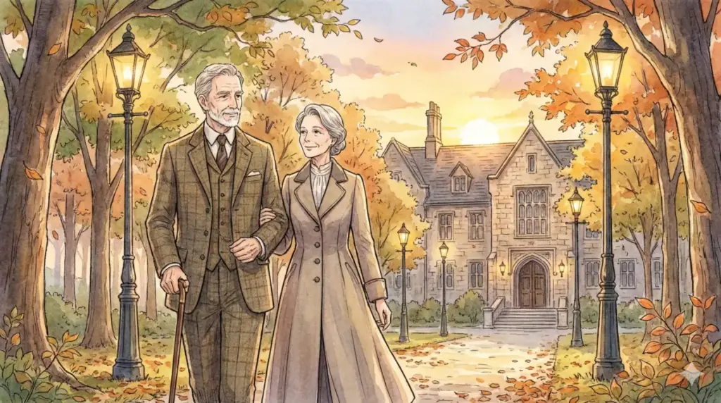 悲劇を乗り越えエレガントに生きるヘンダーソンとマーサの誇り高い姿を描いた記事まとめイラスト