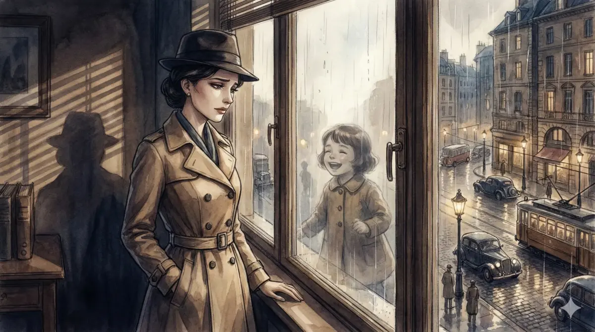 スパイファミリー考察：雨の窓辺で娘の写真を見つめ悲しげなシルヴィアと、幻影として現れる笑顔の幼い娘の姿