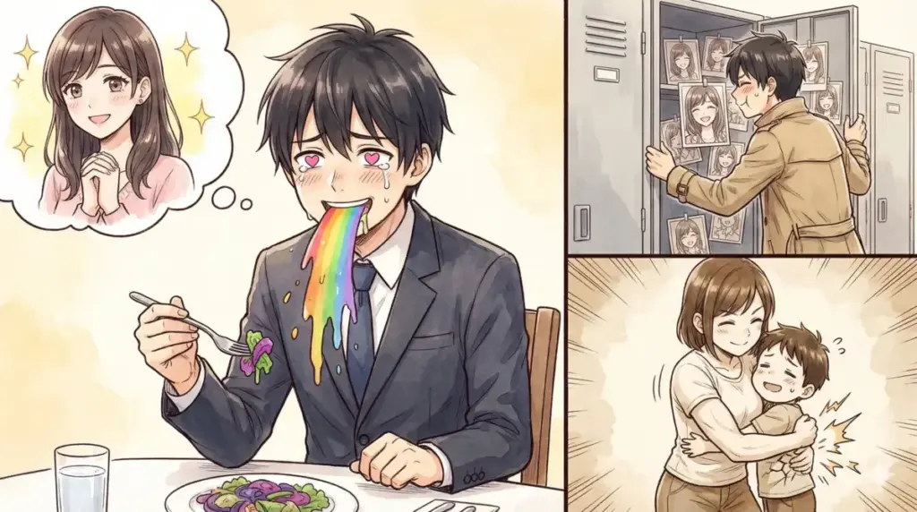 ユーリのやばいシスコン伝説：殺人料理を吐きながら完食しロッカーを姉の写真で埋める狂気