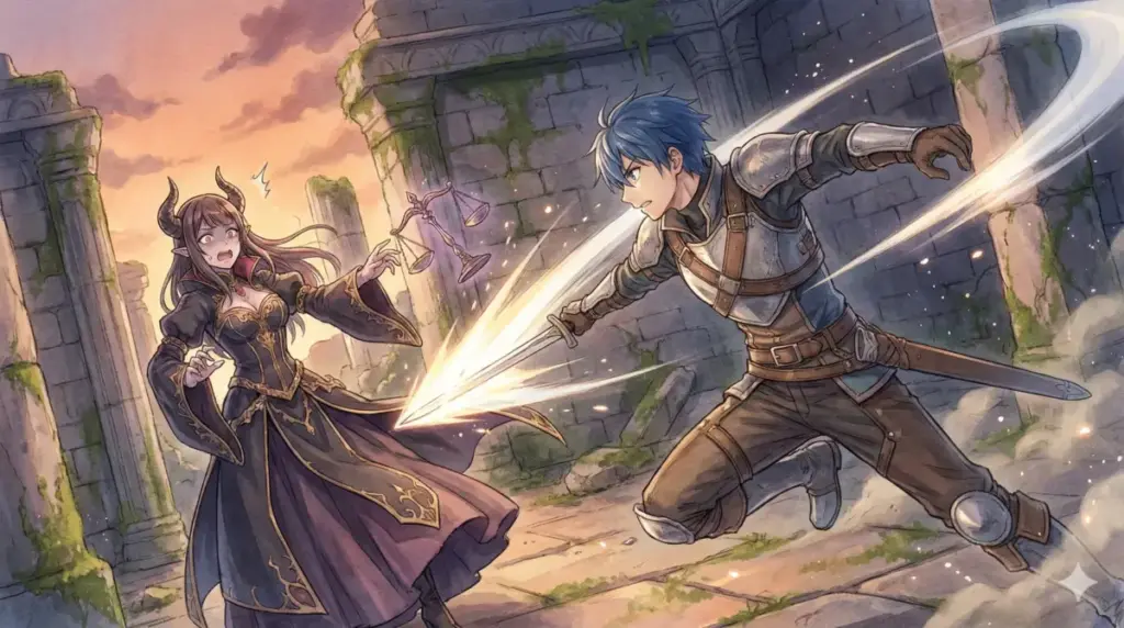 神速の斬撃で断頭台のアウラを圧倒し大魔族を驚愕させた勇者ヒンメルの圧倒的な戦闘シーン