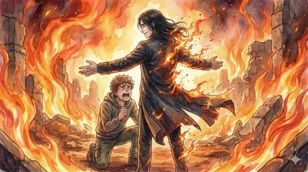 宿儺の竈から弟を守るため自ら盾となり炎の中で笑顔で最期を遂げる最高のお兄ちゃん脹相