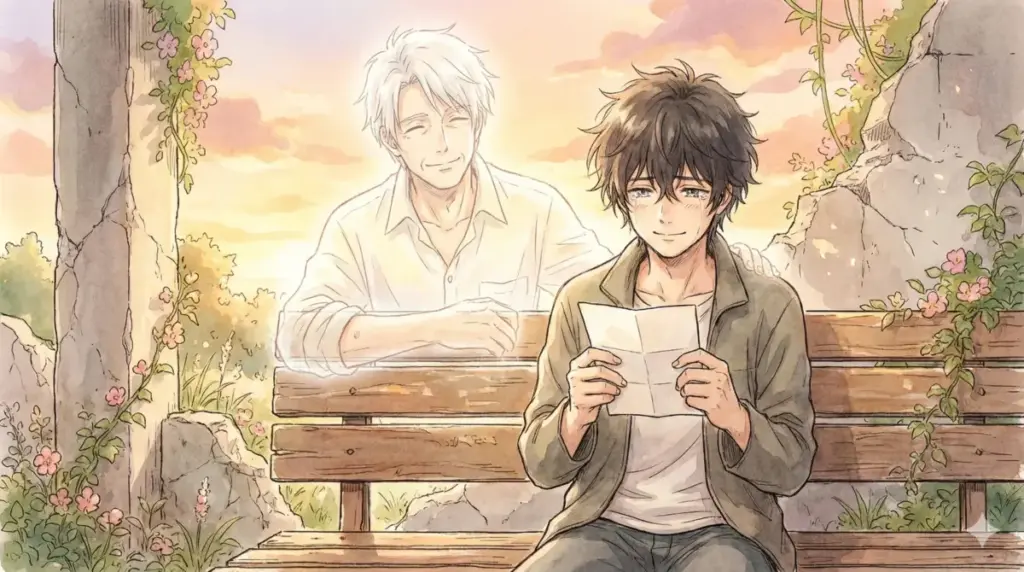 親殺しの真実を告白する五条悟の手紙を読み過去の因縁を笑顔で浄化し和解する伏黒恵