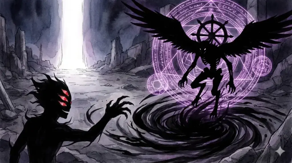 五条悟対策の十種影法術と魔虚羅を狙い伏黒恵に執着する宿儺と器の適性を描く解説画像