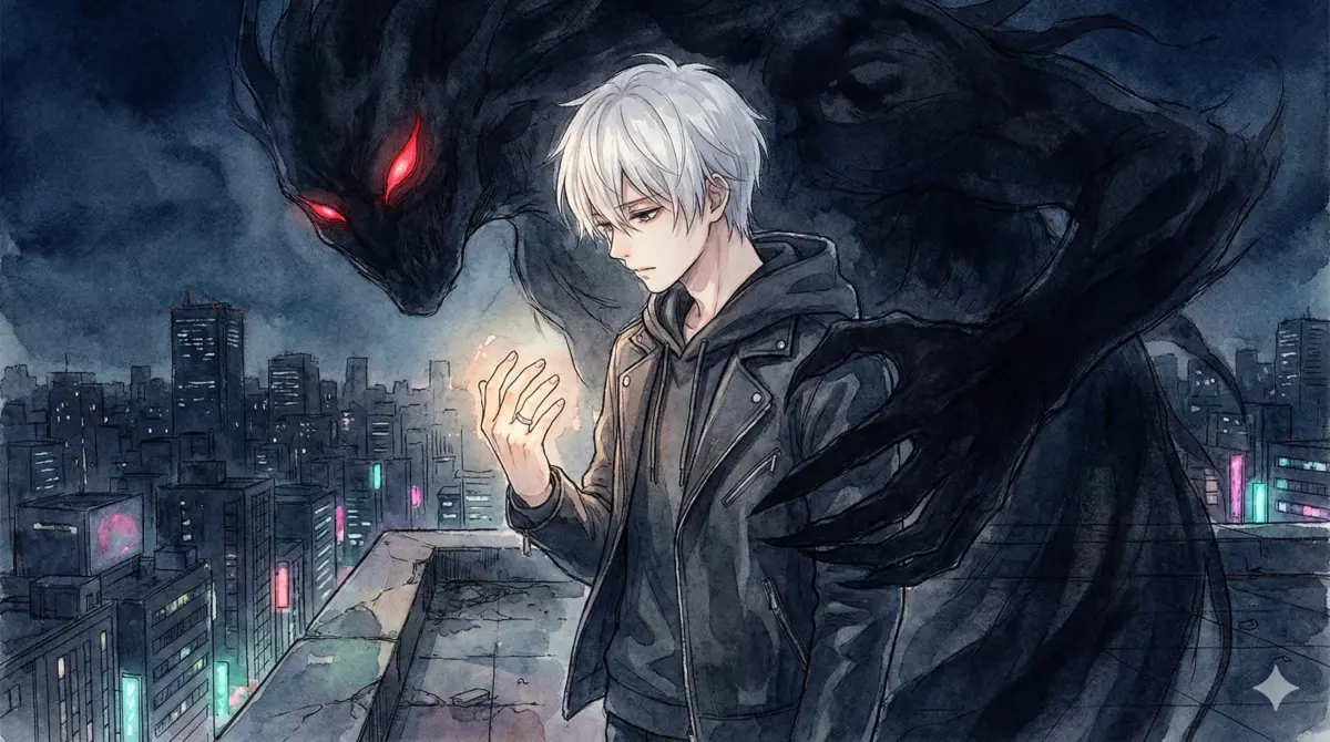 特級術師・乙骨憂太と死後に成仏した里香の遺志を宿すリカちゃんの関係を描くアイキャッチ