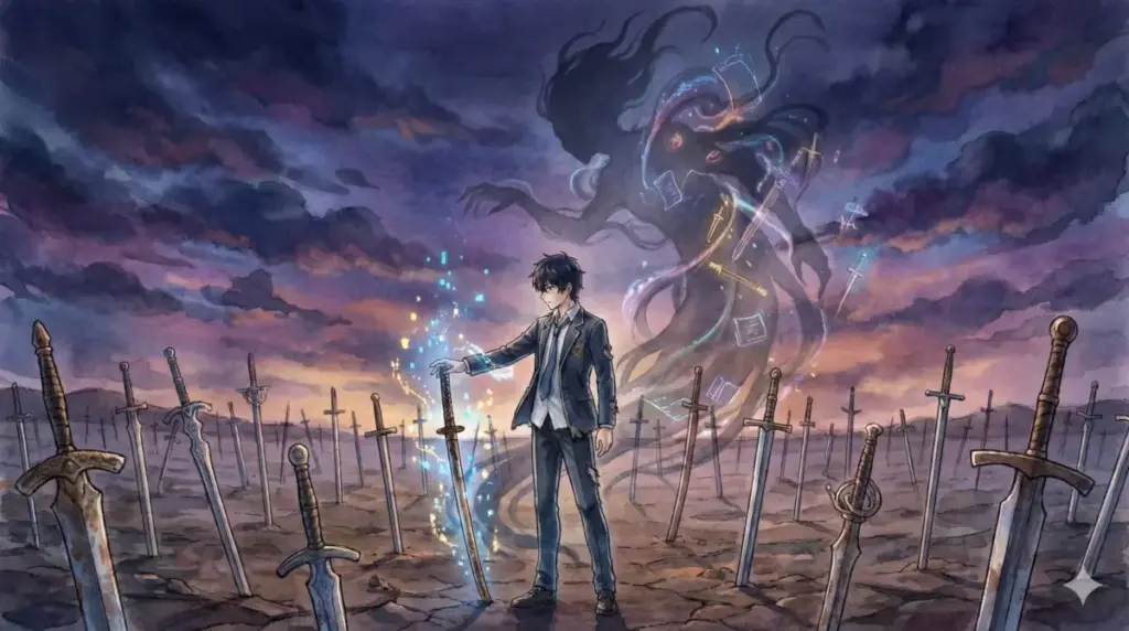 Fateの無限の剣製を彷彿とさせる荒野の剣戟と模倣の極致を体現する乙骨憂太の背中