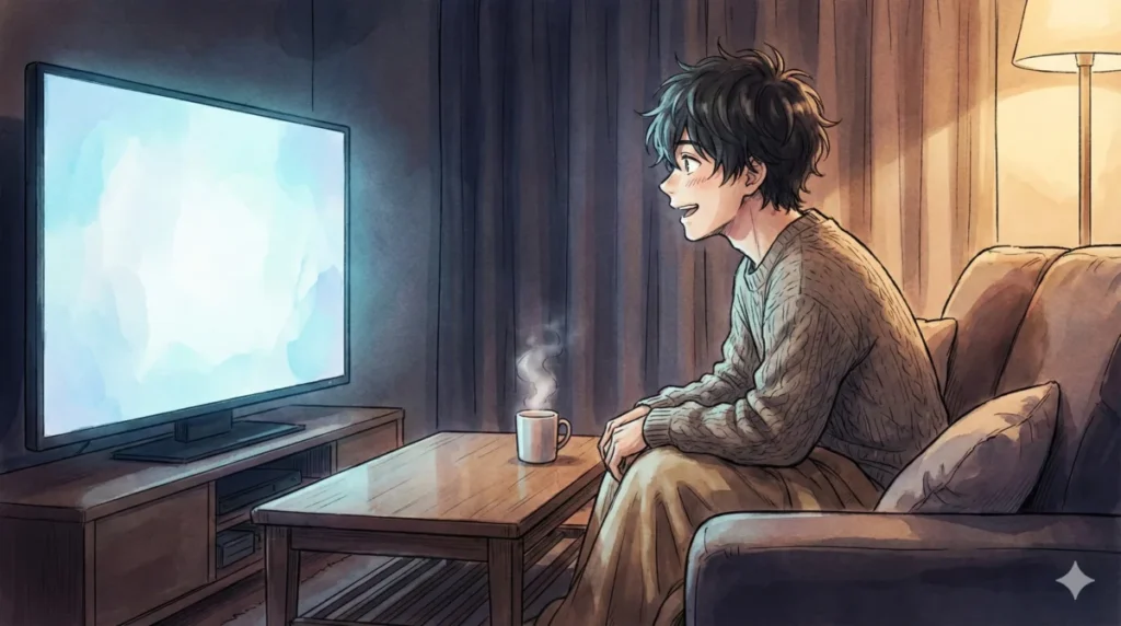 初回1時間SPの録画予約や乙骨憂太の死刑執行人としての再登場についてスマホで確認する女の子