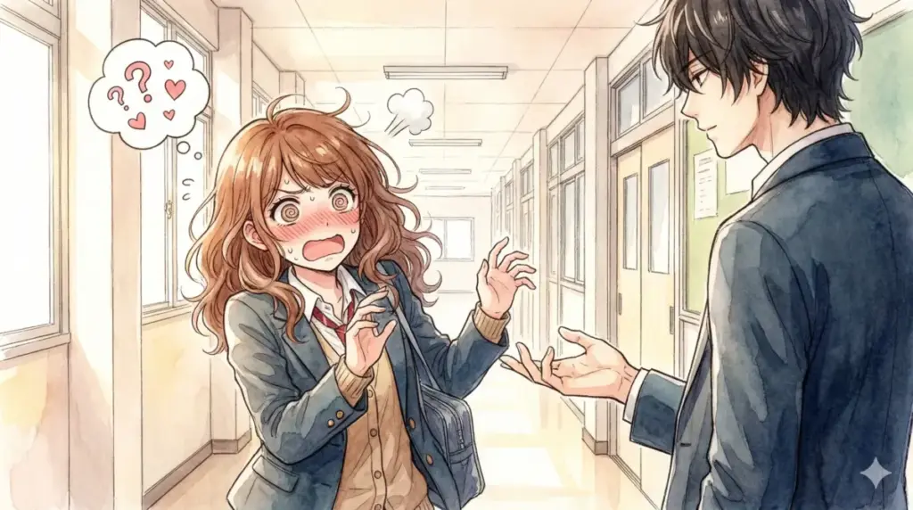 アクアの誘いに1秒でデレるチョロインな有馬かなと素直になれない乙女心を描くシーン