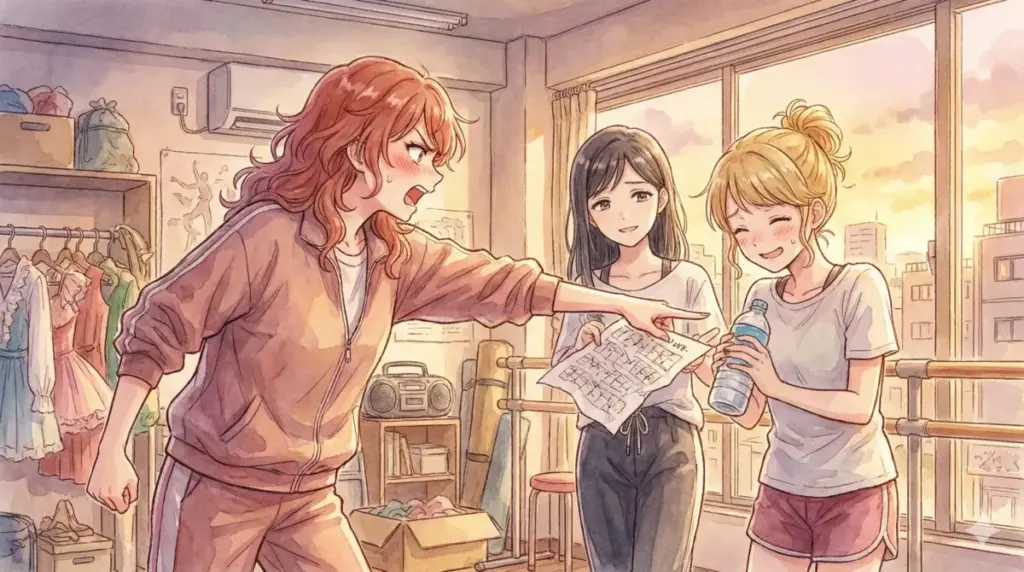 練習室で黒川あかねやルビーに対し素直になれず暴言を吐いてしまう有馬かなの煽り芸