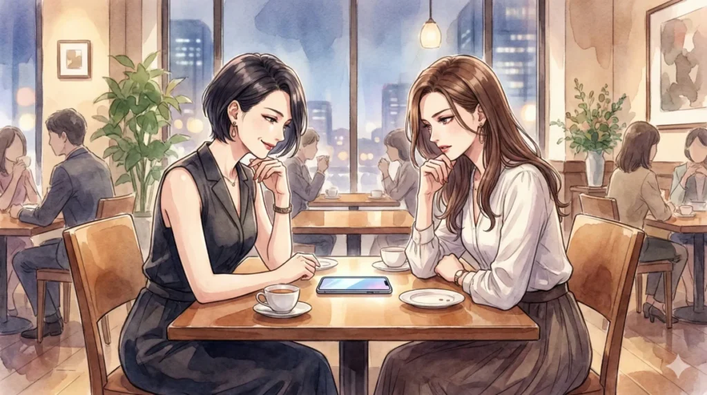 物語完結から10年後の未来で切磋琢磨し合う二人の関係性を落ち着いた空間で閲覧する情景