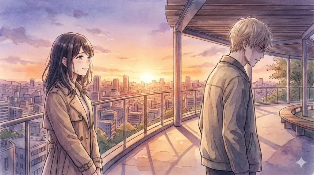 夕暮れの展望台でアクアの復讐も丸ごと受け入れる覚悟を決め悲しき決別を予感させるあかね