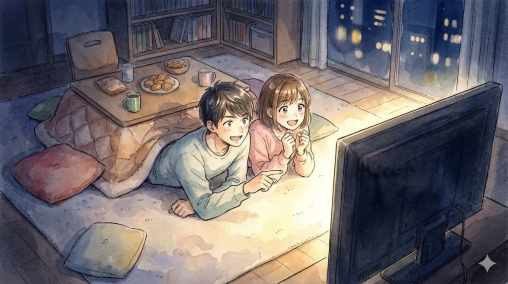 歴史的な逆転劇への期待感に胸を膨らませテレビの前で次の展開を心待ちにするファンの様子