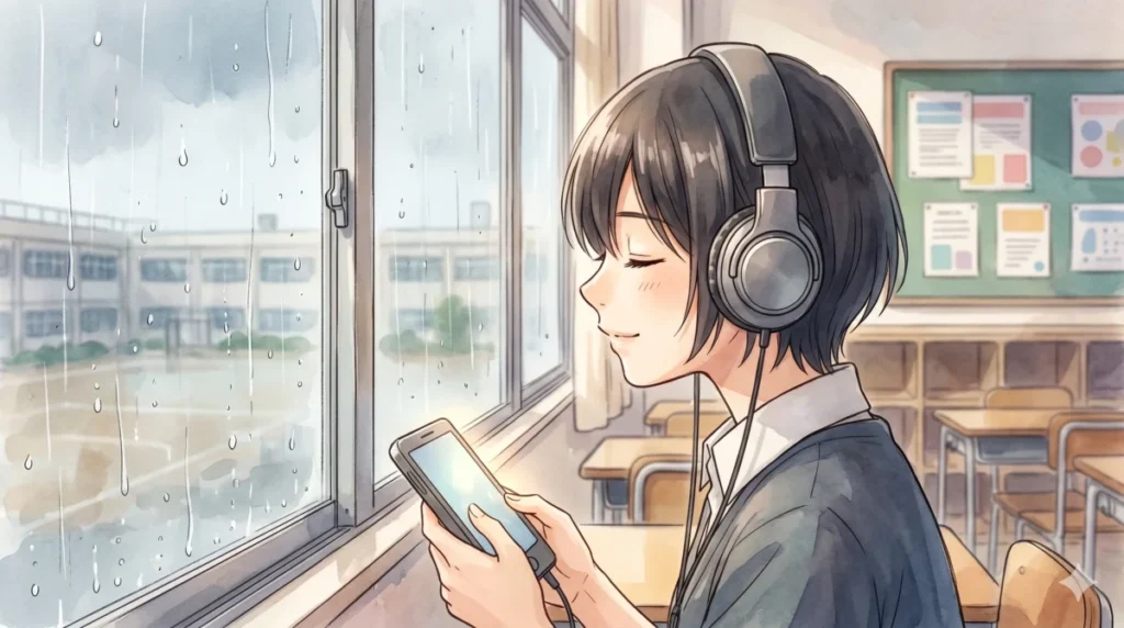 劇場の空気を変えたロシア語の挿入歌に隠された仕掛けをPCで熱心に考察する様子