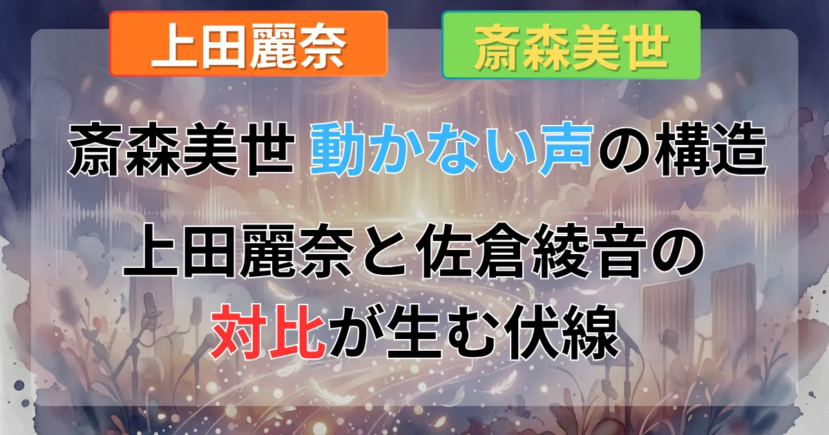 わたしの幸せな結婚の声優の演技対比と物語の核心を解説した記事のイメージイラスト