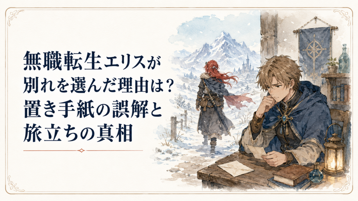 短い置き手紙を残して雪国へ旅立つ赤髪の女性剣士と、残された言葉の意味に苦しむ少年魔術師
