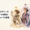 長命な魔族の成人女性魔術師と、37歳・44歳・50歳へ進む年齢の時系列をイメージした場面