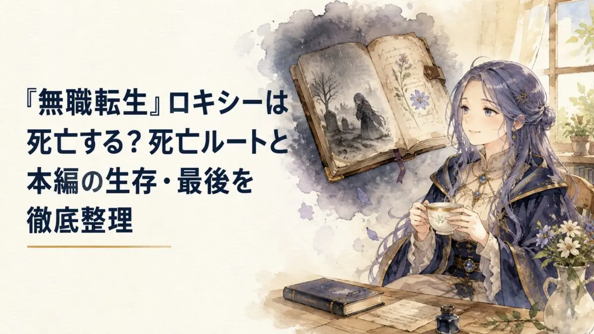 古びた日記に記された悲しい未来と穏やかに暮らす女性魔術師の現在を対比した場面