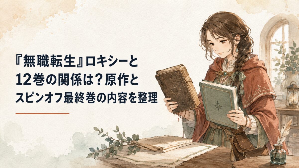 異なる時代の物語を象徴する二冊の本と若い女性魔術師