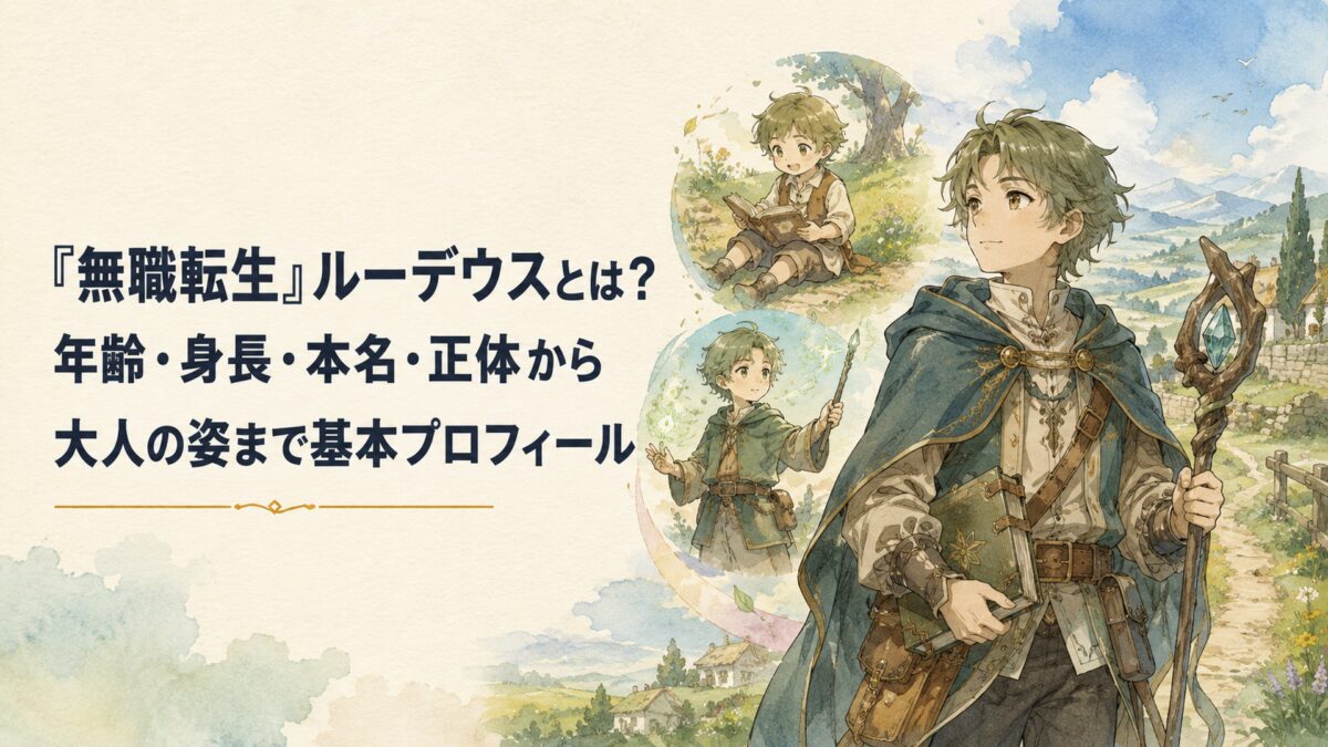 異世界の田園を背景に幼少期から青年期への成長を象徴するオリジナルの若い魔術師