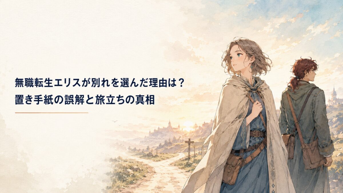 夜明けの街道で互いを想いながら別々の道へ進む二人の旅人