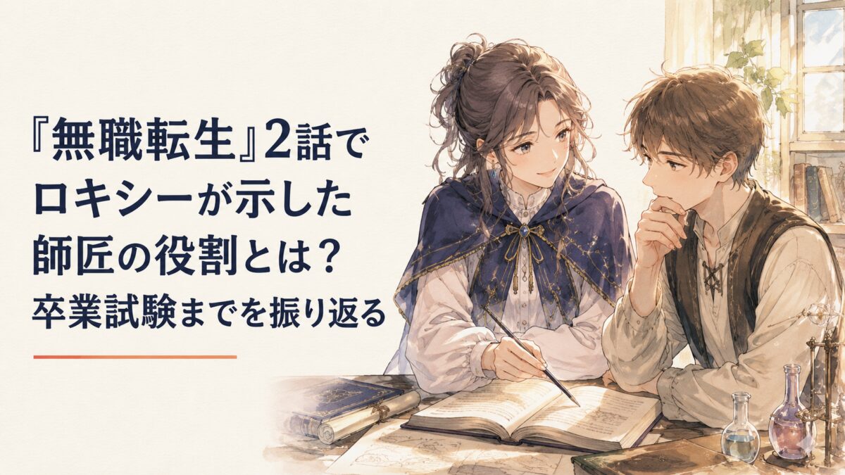 『無職転生』2話でロキシーが示した師匠の役割とは？卒業試験までを振り返る