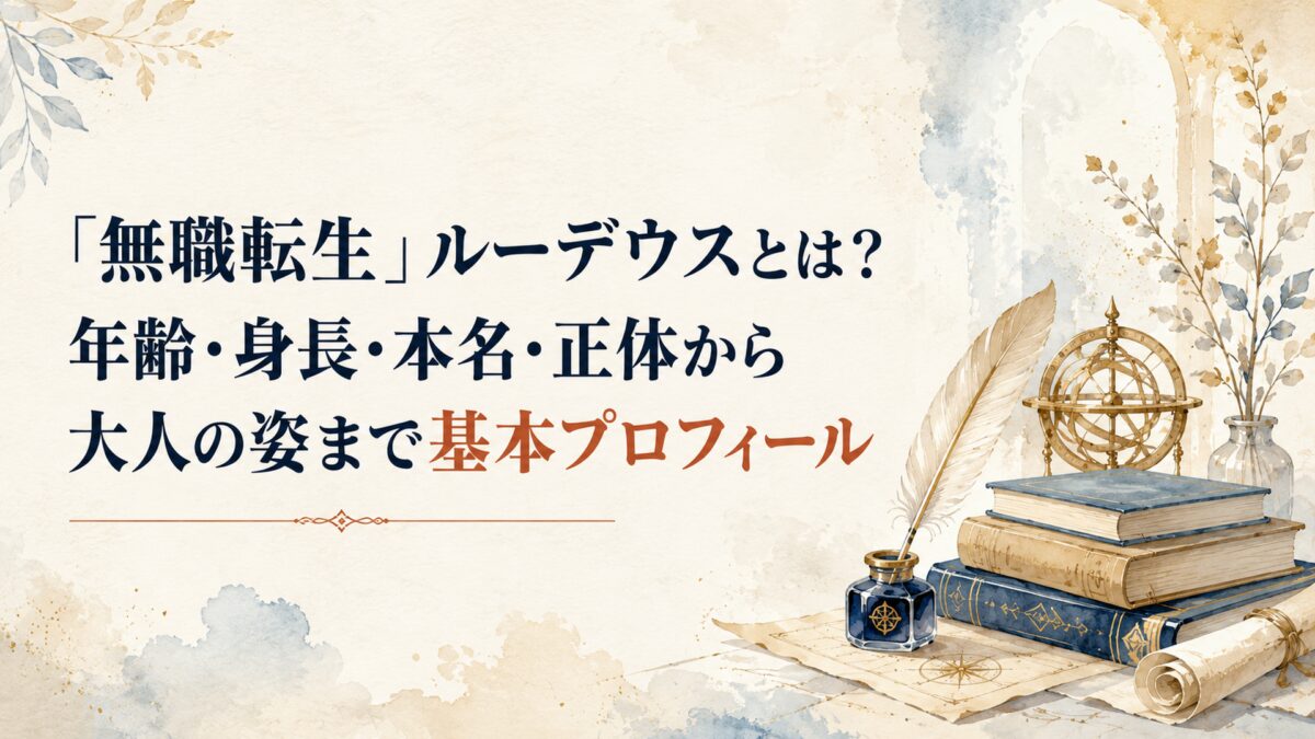 『無職転生』ルーデウスとは？年齢・身長・本名・正体から大人の姿まで基本プロフィール