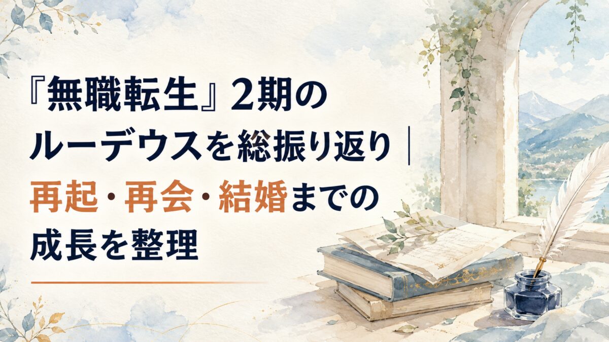 『無職転生』2期のルーデウスを総振り返り｜再起・再会・結婚までの成長を整理