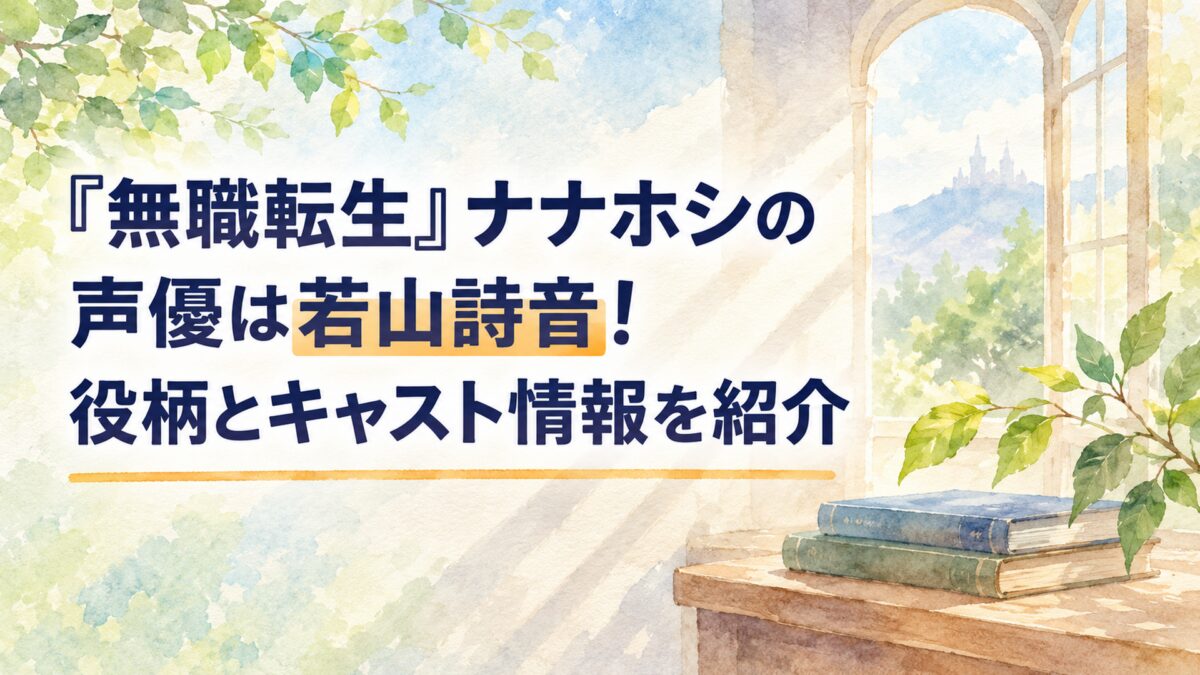 『無職転生』ナナホシの声優・若山詩音と役柄を紹介する記事のアイキャッチ
