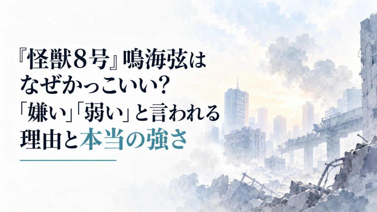 『怪獣8号』鳴海弦はなぜかっこいい？「嫌い」「弱い」と言われる理由と本当の強さ