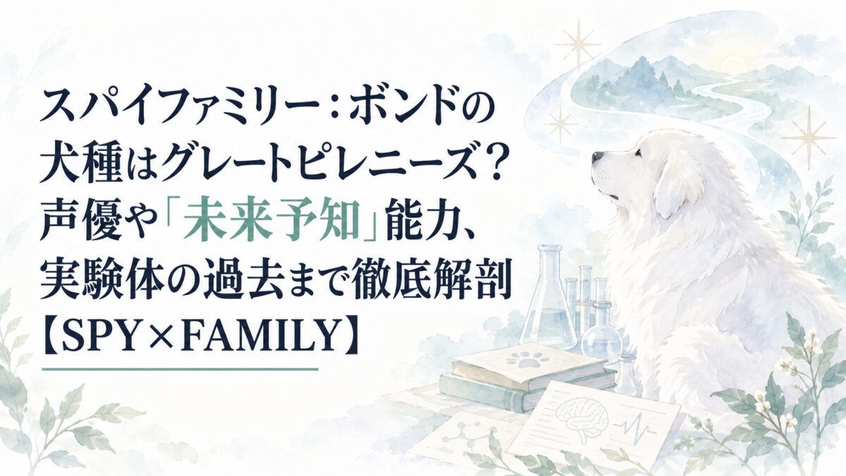 スパイファミリー：ボンドの犬種はグレートピレニーズ？声優や「未来予知」能力、実験体の過去まで徹底解剖【SPY×FAMILY】
