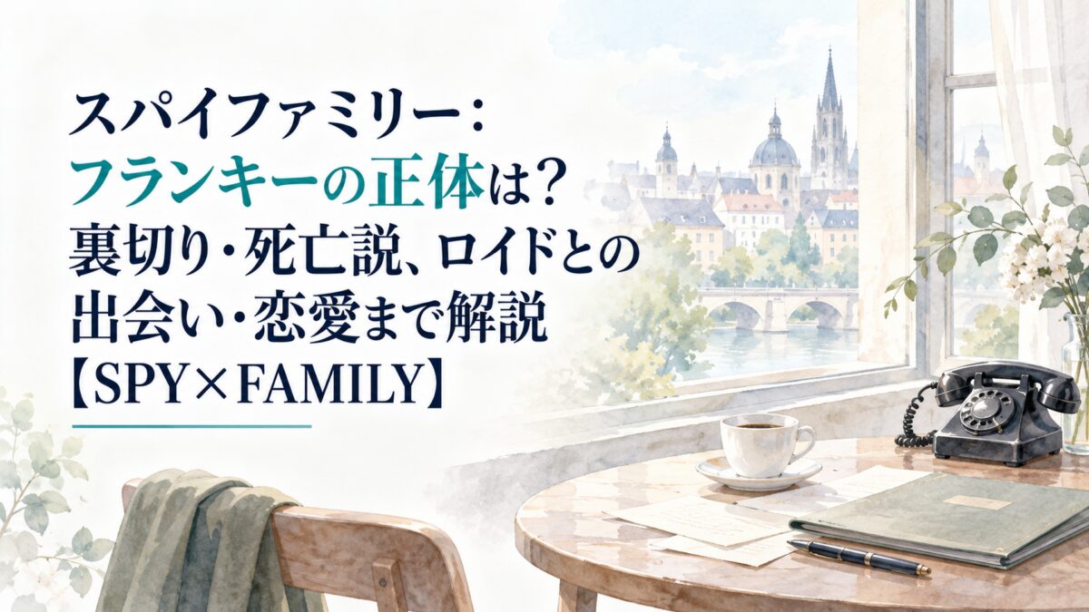 スパイファミリー：フランキーの正体は？裏切り・死亡説、ロイドとの出会い・恋愛まで解説【SPY×FAMILY】