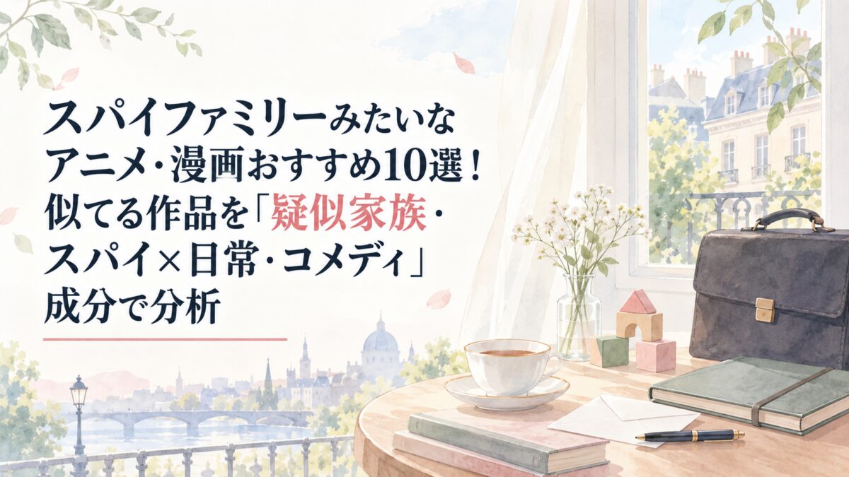 スパイファミリーみたいなアニメ・漫画おすすめ10選！似てる作品を「疑似家族・スパイ×日常・コメディ」成分で分析