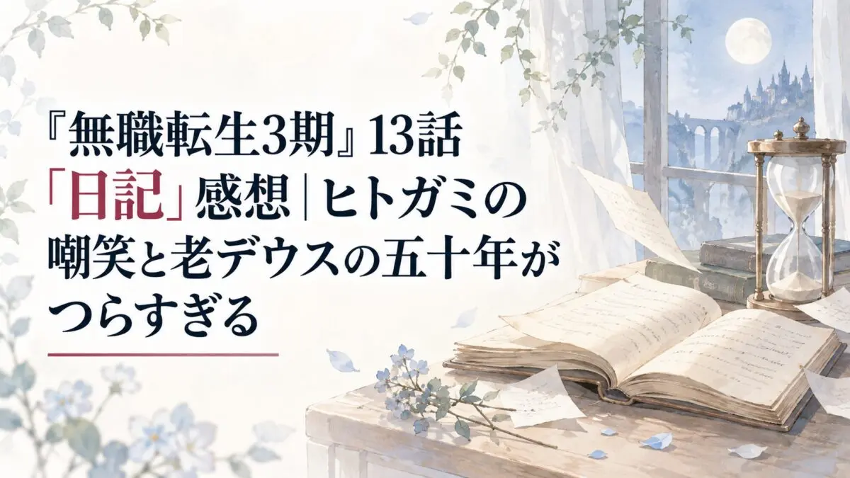 『無職転生3期』13話「日記」感想｜ヒトガミの嘲笑と老デウスの五十年がつらすぎる