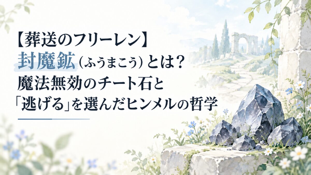 【葬送のフリーレン】封魔鉱（ふうまこう）とは？魔法無効のチート石と「逃げる」を選んだヒンメルの哲学