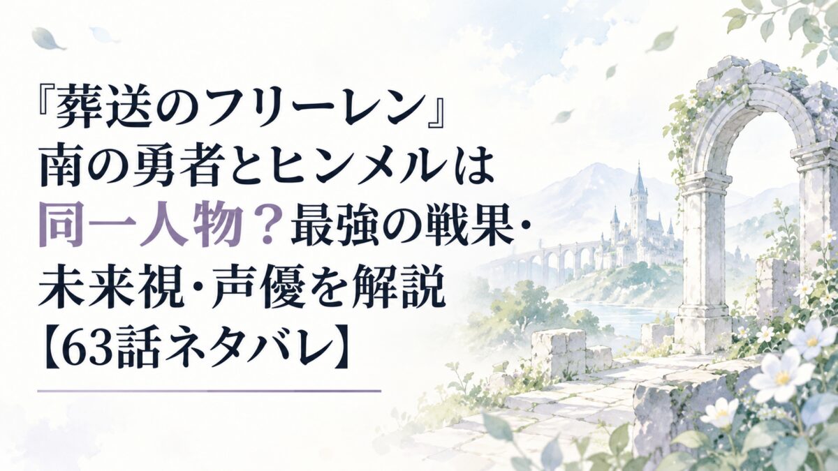 『葬送のフリーレン』南の勇者とヒンメルは同一人物？最強の戦果・未来視・声優を解説【63話ネタバレ】